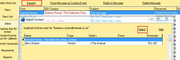 Duplicate email address Duplicate email address