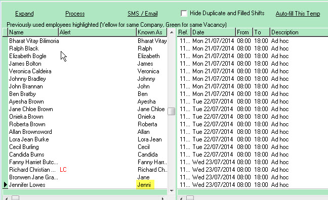 Fill Shifts