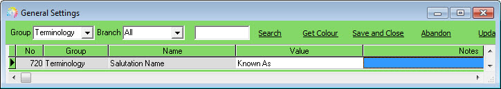 General Settings