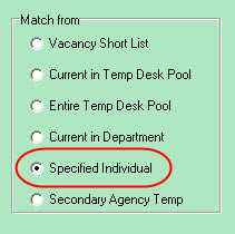 Match from Specified Individual