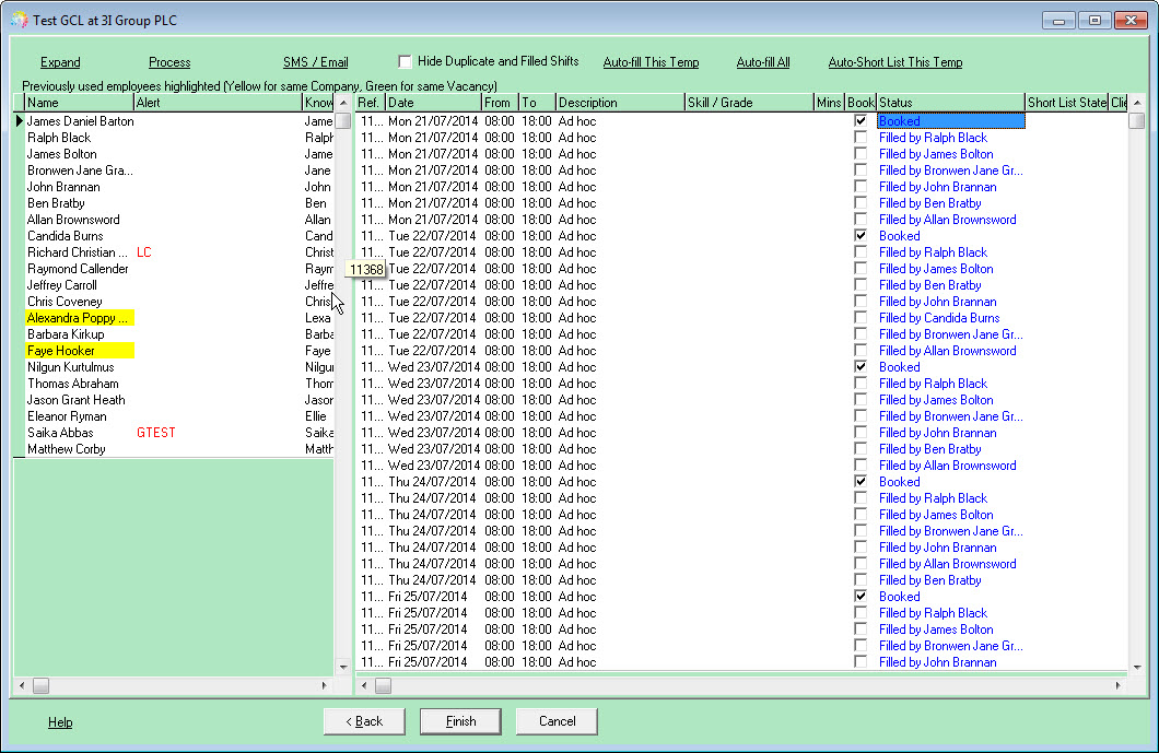 Fill Shifts Complete